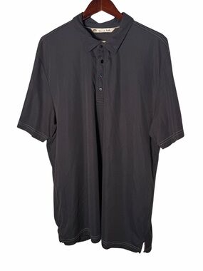 Travis Mathew Gray Short Sleeve Casual Golf Polo Shirt Men’s Size XXL